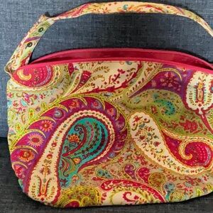 ETRO multi color paisley cloth shoulder bag